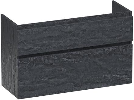 Brauer Delight - Onderkast Ondiep - 100 cm - met 2 Softclose Lades Greeploos en 1 Sifon Uitsparing - Damascus