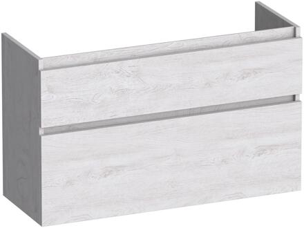 Brauer Delight - Onderkast Ondiep - 100 cm - met 2 Softclose Lades Greeploos en 1 Sifon Uitsparing - Forest Seashell