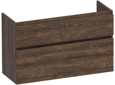 Brauer Delight - Onderkast Ondiep - 100 cm - met 2 Softclose Lades Greeploos en 1 Sifon Uitsparing - Grove