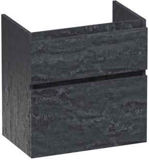 Brauer Delight - Onderkast Ondiep - 60 cm - met 2 Softclose Lades Greeploos en 1 Sifon Uitsparing - Damascus