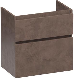 Brauer Delight - Onderkast Ondiep - 60 cm - met 2 Softclose Lades Greeploos en 1 Sifon Uitsparing - Erosion