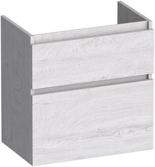 Brauer Delight - Onderkast Ondiep - 60 cm - met 2 Softclose Lades Greeploos en 1 Sifon Uitsparing - Forest Seashell