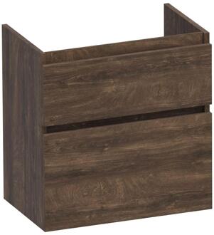 Brauer Delight - Onderkast Ondiep - 60 cm - met 2 Softclose Lades Greeploos en 1 Sifon Uitsparing - Grove