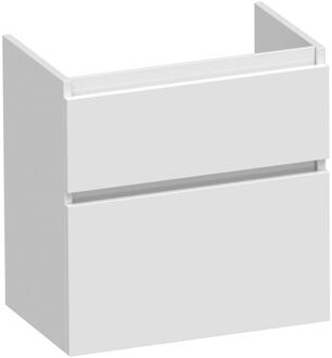 Brauer Delight - Onderkast Ondiep - 60 cm - met 2 Softclose Lades Greeploos en 1 Sifon Uitsparing - Hoogglans Wit