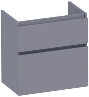 Brauer Delight - Onderkast Ondiep - 60 cm - met 2 Softclose Lades Greeploos en 1 Sifon Uitsparing - Mat Grijs