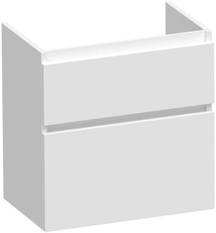 Brauer Delight - Onderkast Ondiep - 60 cm - met 2 Softclose Lades Greeploos en 1 Sifon Uitsparing - Mat Wit