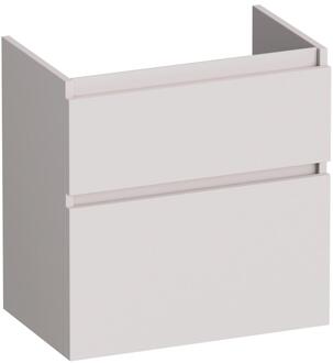 Brauer Delight - Onderkast Ondiep - 60 cm - met 2 Softclose Lades Greeploos en 1 Sifon Uitsparing - Mat Zand