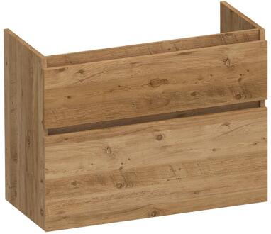 Brauer Delight - Onderkast Ondiep - 80 cm - met 2 Softclose Lades Greeploos en 1 Sifon Uitsparing - Chateau