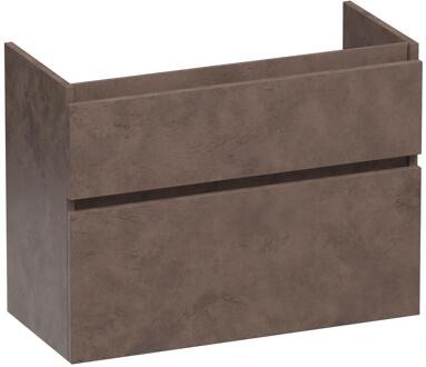 Brauer Delight - Onderkast Ondiep - 80 cm - met 2 Softclose Lades Greeploos en 1 Sifon Uitsparing - Erosion