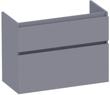 Brauer Delight - Onderkast Ondiep - 80 cm - met 2 Softclose Lades Greeploos en 1 Sifon Uitsparing - Mat Grijs