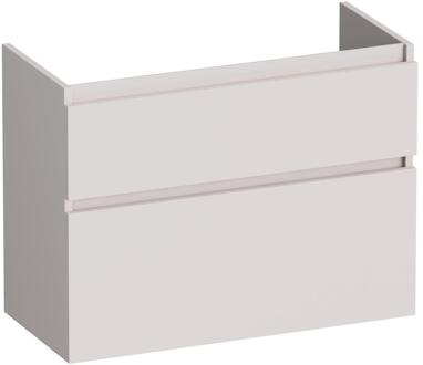 Brauer Delight - Onderkast Ondiep - 80 cm - met 2 Softclose Lades Greeploos en 1 Sifon Uitsparing - Mat Zand