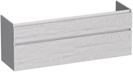 Brauer Delight Wavy - Onderkast - 160 cm - met 4 Softclose Lades Greeploos en 2 Sifon Uitsparingen - Forest Seashell