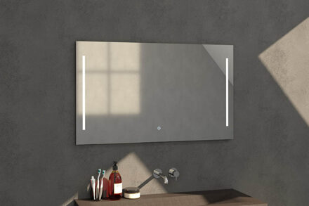 Brauer Deline spiegel 120x70 met LED verlichting Aluminium Geborsteld