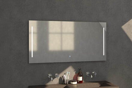 Brauer Deline spiegel 140x70 met LED verlichting Aluminium Geborsteld