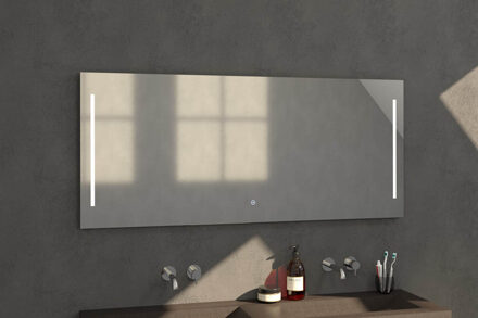 Brauer Deline spiegel 160x70 met LED verlichting Aluminium Geborsteld