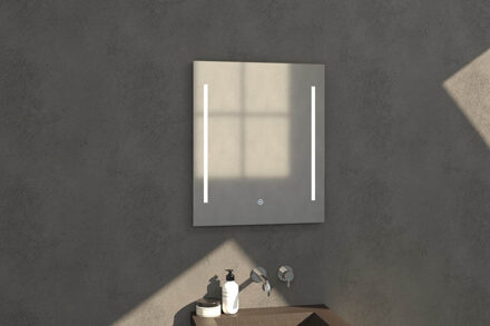 Brauer Deline spiegel 60x70 met LED verlichting Aluminium Geborsteld