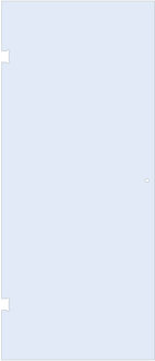 Brauer Deur smal 100 helder glas geschikt voor enkelpuntsgreep