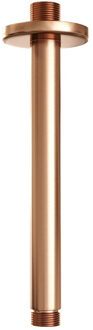 Brauer Douchearm Plafond Brauer Copper Edition Rond 200 Geborsteld Koper PVD