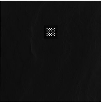 Brauer Douchebak Sanitop Just Creating Relievo Crag 100x100 cm Mat Zwart Topa