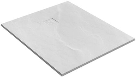 Brauer Douchebak Sanitop Just Creating Relievo Crag 100x120 cm Mat Wit Mat wit