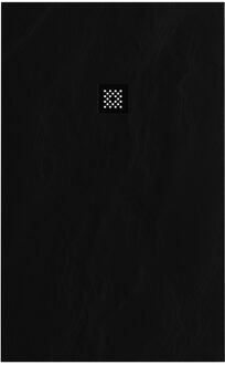 Brauer Douchebak Sanitop Just Creating Relievo Crag 100x160 cm Mat Zwart Topa