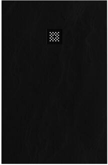 Brauer Douchebak Sanitop Just Creating Relievo Crag 90x140 cm Mat Zwart Brauer
