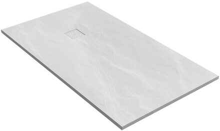 Brauer Douchebak Sanitop Just Creating Relievo Crag 90x160 cm Mat Wit Mat wit