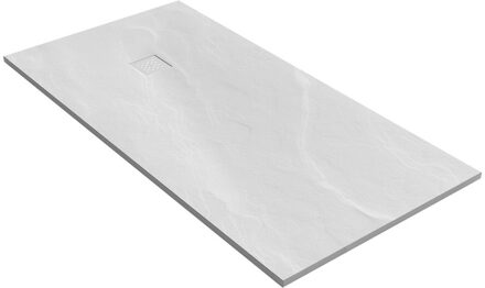 Brauer Douchebak Sanitop Just Creating Relievo Crag 90x180 cm Mat Wit Mat wit