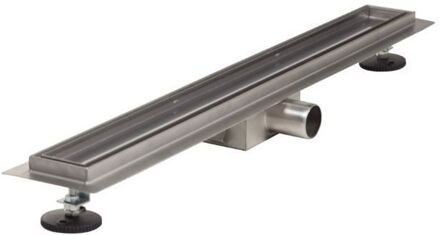 Brauer Douchegoot Brauer RVS Inclusief Vloerflens 160x7 cm Zero Tegelinlegrooster Omkeerbaar