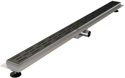 Brauer Douchegoot Brauer StanDrain 120x7 cm Zwart Vloerflens Inclusief Kunststof Sifon Verstelbare Poten Brauer