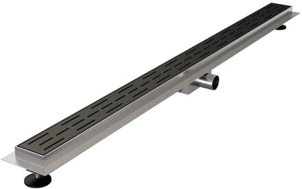 Brauer Douchegoot Brauer StanDrain 120x7 cm Zwart Vloerflens Inclusief Kunststof Sifon Verstelbare Poten