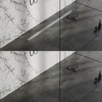 Brauer Douchegoot met Multifunctioneel Rooster en Flens - 140 cm - Rvs Geborsteld