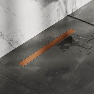 Brauer Douchegoot met Multifunctioneel Rooster en Flens - 70 cm - Koper Geborsteld Pvd