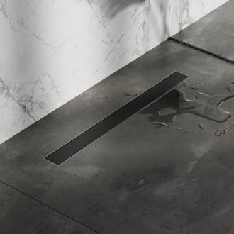 Brauer Douchegoot met Multifunctioneel Rooster en Flens - 70 cm - Mat Zwart