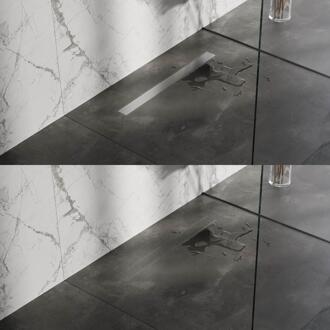 Brauer Douchegoot met Multifunctioneel Rooster en Flens - 70 cm - Rvs Geborsteld