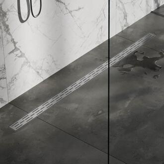 Brauer Douchegoot met Standaard Rooster en Flens - 160 cm - Rvs Geborsteld