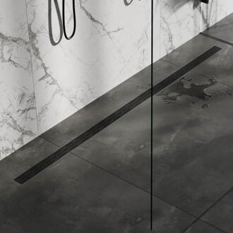 Brauer Douchegoot met Standaard Rooster en Flens - 180 cm - Zwart