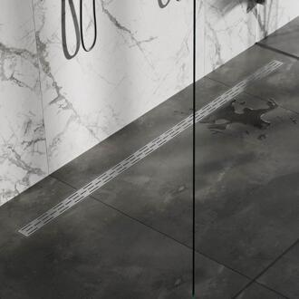 Brauer Douchegoot met Standaard Rooster en Flens - 200 cm - Rvs Geborsteld