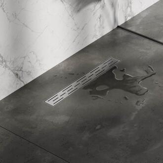 Brauer Douchegoot met Standaard Rooster en Flens - 60 cm - Rvs Geborsteld