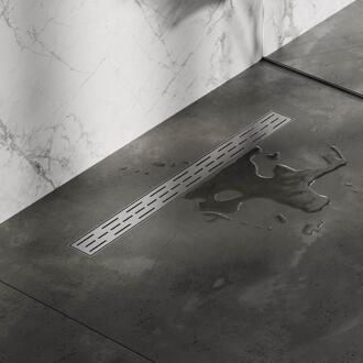 Brauer Douchegoot met Standaard Rooster en Flens - 70 cm - Rvs Geborsteld