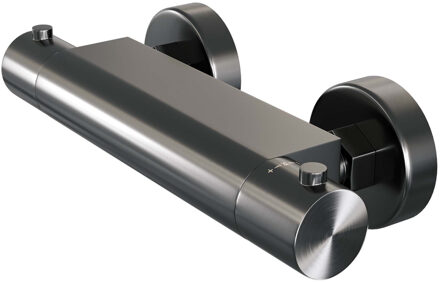 Brauer Douchekraan Brauer Gunmetal Edition Opbouw Thermostatisch Geborsteld Gunmetal