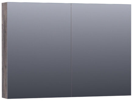 Brauer Dual Spiegelkast - 100x70x15cm - 2 links- rechtsdraaiende spiegeldeur - MFC - grey Canyon SK-DU100GC Grey Canyon (Hout)