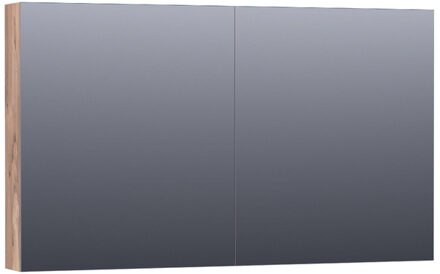 Brauer Dual Spiegelkast - 120x70x15cm - 2 links- rechtsdraaiende spiegeldeur - MFC - Almond SK-DU120AL Almond (Hout)