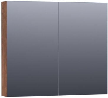 Brauer Dual Spiegelkast - 80x70x15cm - 2 links- rechtsdraaiende spiegeldeur - MFC - viking shield 7268 Viking Shield (Hout)