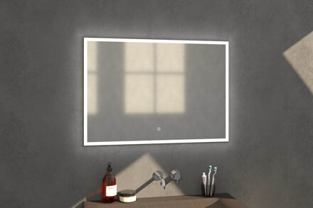 Brauer Edge spiegel 100x70cm inclusief dimbare LED verlichting met touchscreen schakelaar