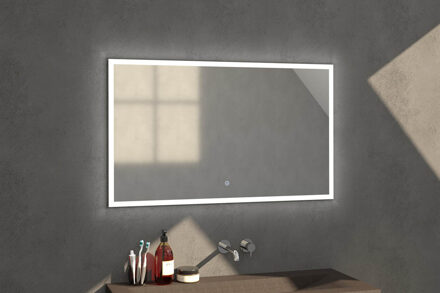 Brauer Edge spiegel 120x70cm inclusief dimbare LED verlichting met touchscreen schakelaar