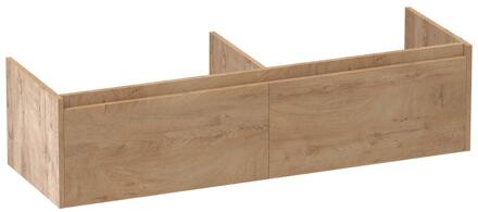 Brauer Embrace - Onderkast - 140 cm - met 2 Softclose Lades Greeploos en 2 Sifon Uitsparingen - Forest Tan