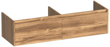 Brauer Embrace - Onderkast - 140 cm - met 2 Softclose Lades Greeploos en 2 Sifon Uitsparingen - Honey