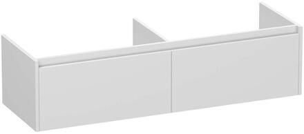 Brauer Embrace - Onderkast - 140 cm - met 2 Softclose Lades Greeploos en 2 Sifon Uitsparingen - Hoogglans Wit