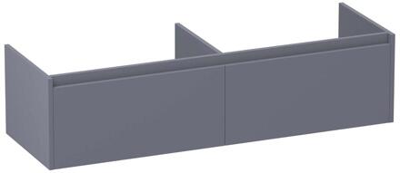 Brauer Embrace - Onderkast - 140 cm - met 2 Softclose Lades Greeploos en 2 Sifon Uitsparingen - Mat Grijs